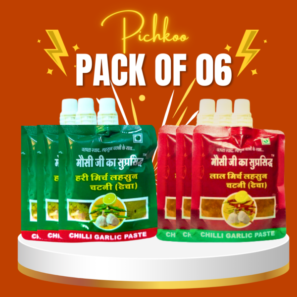 Get Green & Red Chilli Garlic Pichkoo(6/pc)-Combo@200!!