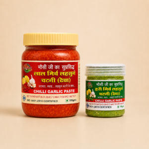 Red & Green Chilli Garlic Thecha Combo 500g + 100g